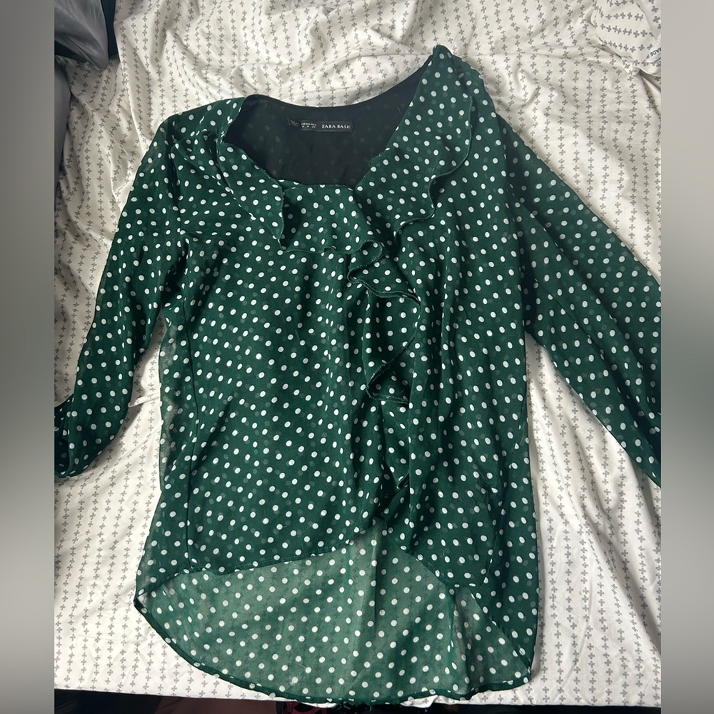 Zara Green Blouse